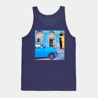 Blue Car, Havana, Cuba Tank Top